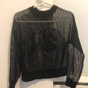 Mesh long sleeved shirt